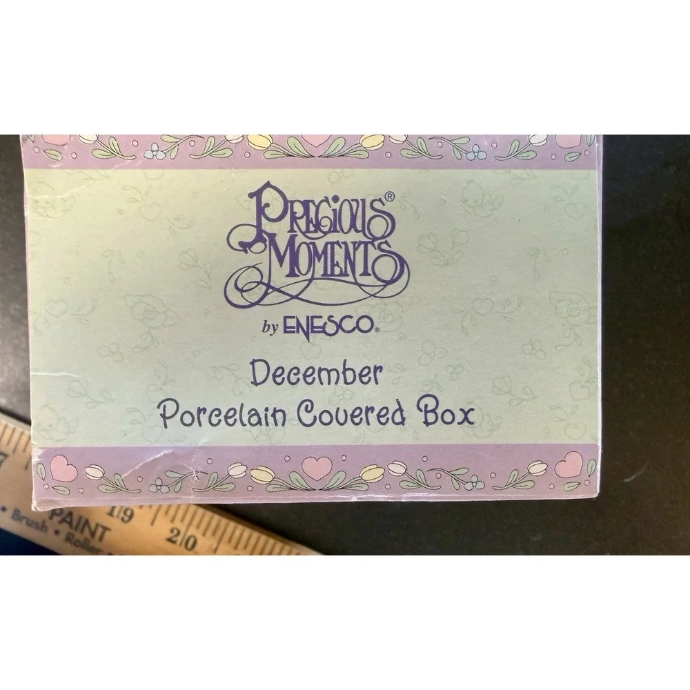 Enesco Precious Moments December Birthstone Hope Chest Trinket‎ Box 1998 Vintage
